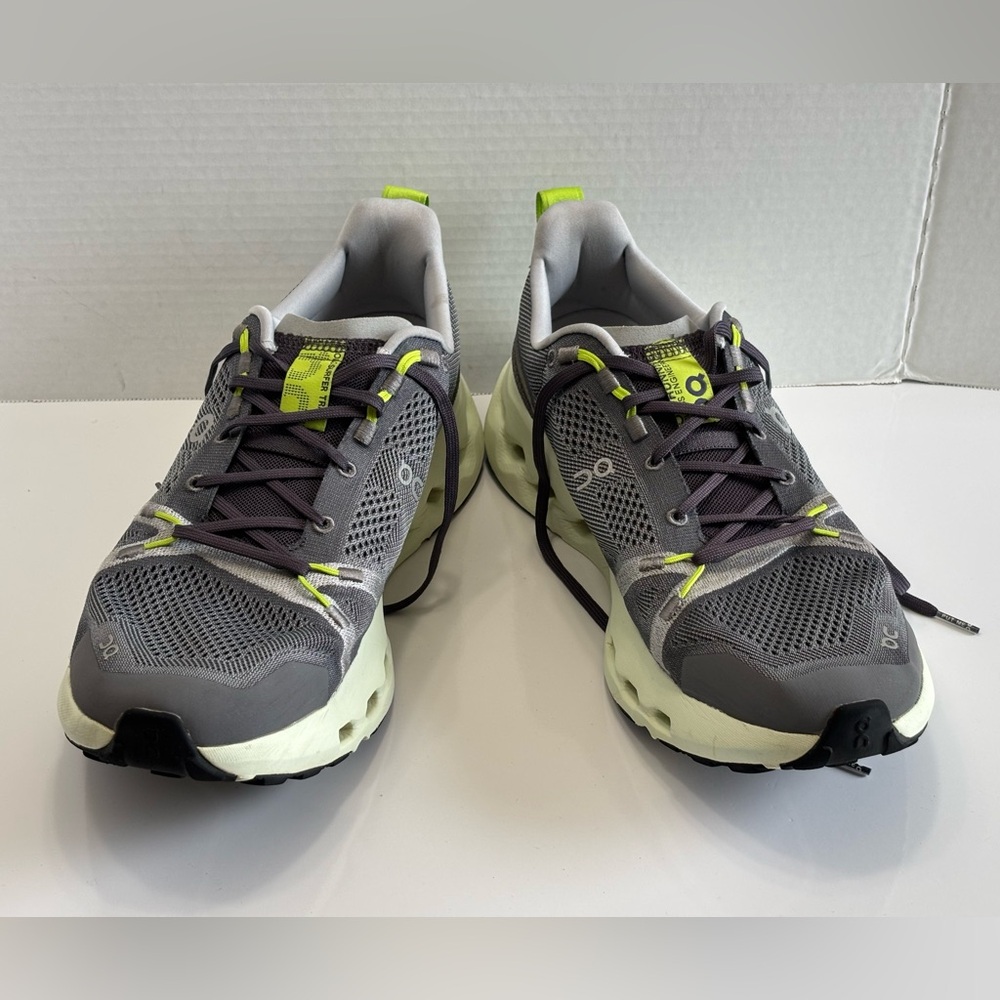 On Cloudsurfer Trail Running Sneakers Men's Size 12.5 Iron/Lima Athletic Shoes - Picture 12 of 16